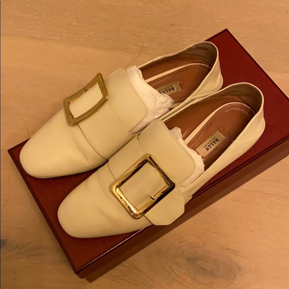 White Bally Janelle Flat